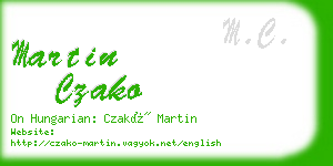 martin czako business card